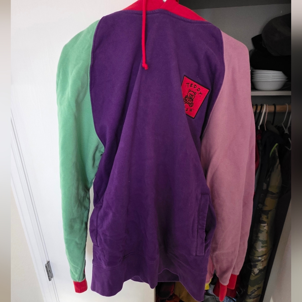 Teddy Fresh Multicolor Hoodie with Logo Patch
